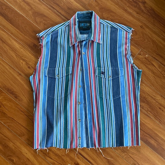 American Vintage Western Cut-off Shirt - Picture 1 of 9